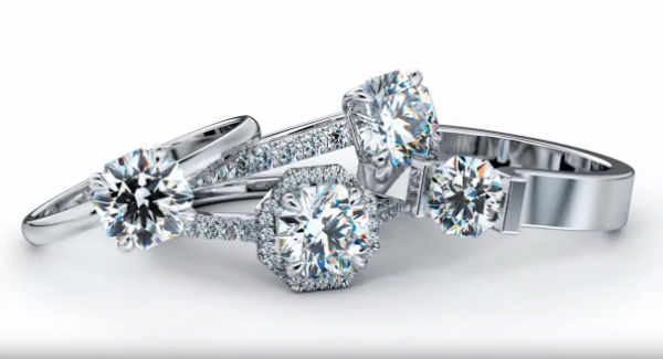 image showing cushion cut engagement ring designs